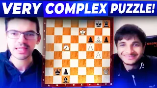 Anish Giri Complains About Vidit While He is Solving VERY COMPLEX CHESS PUZZLE