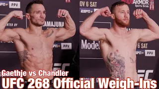 UFC 268 Official Weigh-Ins: Justin Gaethje vs Michael Chandler