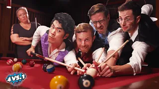 Can 4 Guys Beat A Professional Pool Player?