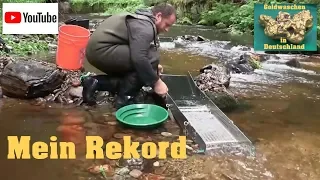 Goldwaschen in Deutschland ( 89 )  Rekord Gold - Tagesrekord im Goldwaschen