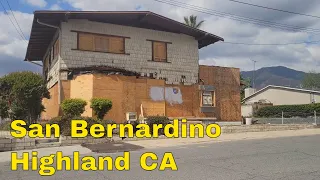 SAN BERNARDINO CA -  Highland CA - Seedy underbelly - Wrecked - homeless problem