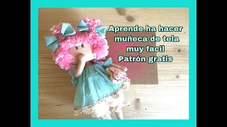 COMO HACER MUÑECA DE TELA, MUY FACIL, PATRÓN GRATIS ( Muñeca Basic, cara)