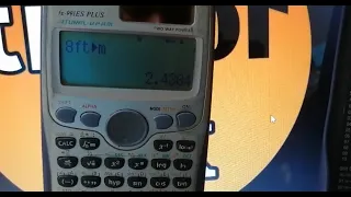 how to convert foot to meter in casio fx991es plus calculator !! how to convert ft to m in calc