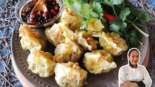 Easy Dumplings |Shrimp & Pork Dumpling with Spicy Dipping Sauce •Kanom Jeeb • Siu Mai |ThaiChef Food