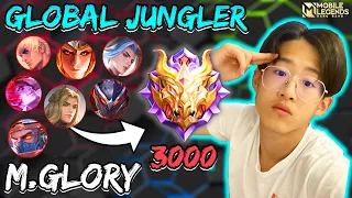 Jungler / Global 53 Lancelot to Mythic Glory 3000 Points  | Mobile Legends Live Stream