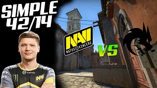 CSGO POV NAVI SIMPLE (42/14) VS TEAM SPIRIT INFERNO StarLadder CIS RMR 2021 04.07.21!