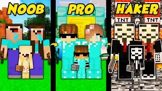 RODZINA NOOB VS PRO VS HAKER W MINECRAFT?!