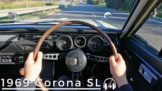 POV - 1969 Toyota (Toyopet) Corona Mark II SL (Sport Luxury) - Short Drive - ASMR - [GoPro Hero10]