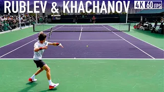 Andrey Rublev & Karen Khachanov - IW Practice 2023 [PART 1]