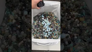 *ASMR* The start of a Tumble Scoop Bin! #crystals #crystalshop #fun #asmr