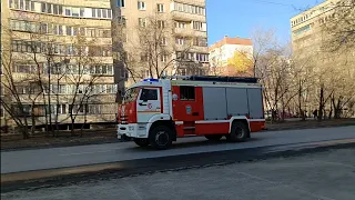 Russian Fire Truck Responding with Siren Wail