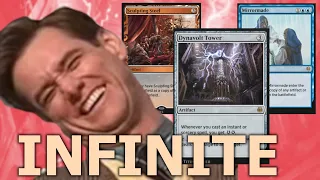 KARN HAS NEVER BEEN THIS HAPPY! Tower Copying Infinite Energy Historic MTG Arena