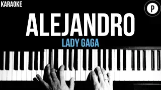 Lady Gaga - Alejandro Karaoke SLOWER Acoustic Piano Instrumental Cover Lyrics