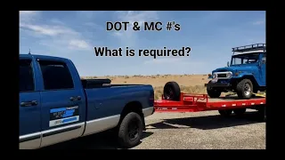 DOT & MC Numbers Explained - What is required for non CDL Hotshot Trucking