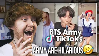 ARMY ARE HILARIOUS! (BTS Army TikTok Compilation | Reaction)