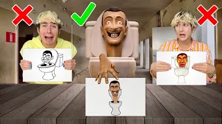 CHI DISEGNA MEGLIO VINCE CON SKIBIDI TOILET GIGANTE…😱 *challenge epica*