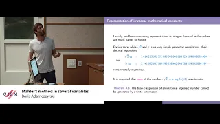 Boris Adamczewski: Mahler's method in several variables