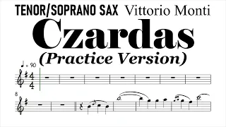 Czardas Tenor Soprano Sax Sheet Music Backing Track Play Along Partitura