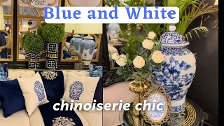 Blue and White Chinoiserie Chic |How to Decorate with Blue and White Chinoiserie | Livingroom