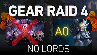 NEW Gear Raid 4 Stage 6 - NO 4 or 5* LORDs - w/ A0 Valk - NO POD | Watcher of Realms