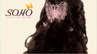 Сайт: ВидеоПрически.рф: Свадебная причёска с заколками