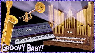 "Gospel!" – Baby Sensory Music Video – Energetic Animated Instruments Play Upbeat Music