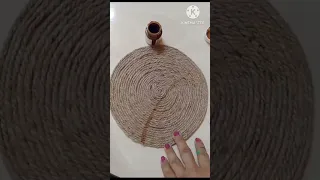 #shorts#Happy with art #jute rope wall decor ideas #how to decorate home by jute rope #viral#craft