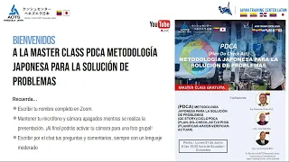 Master Class Metodología japonesa para la solución de problemas QC STORY/PDCA