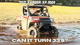 Can the 2021 RANGER XP 1000 pull 33's on STOCK CLUTCHING??