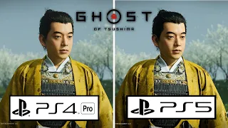 Ghost Of Tsushima PS4 Pro VS PS5 Graphics Comparison Gameplay / PlayStation 4 Pro VS PlayStation 5