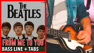 The Beatles - From Me To You /// BASS LINE [Play Along Tabs]