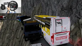 Risky Bus driving | World's Most Dangerous Road | Euro truck simulator 2 Mod | Volvo Bus & Scania