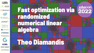 Fast Optimization via Randomized Numerical Linear Algebra | Theo Diamandis | JuliaCon 2022