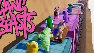 GANG BEASTS - Trainspotting [Melee] Xbox One Gameplay