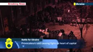 Euro Revolution in Ukraine: riot police clash with protesters as huge pro-EU crowds rally in Kiev