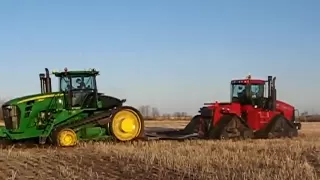 John deere 9630T vs Case quadtrac STX535 Tug of war 2