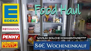 Food Haul XXL | 84€ Wocheneinkauf |  #edeka #rossmann #penny #netto | Reaktion auf Hater