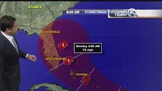 Tropical Storm Erika 8:30 a.m. Thurs. update: Winds remain at 50 mph