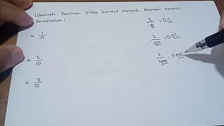 Ubahlah pecahan biasa berikut menjadi pecahan desimal persepuluhan!