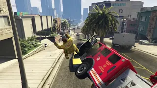 GTA V - Car Crashes Compilation using Realistic Damage Mod (1)