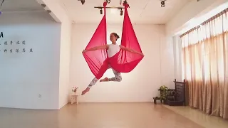 Aerial yoga aerial dance 空中瑜伽 空瑜舞韵 展布篇 蝴蝶开翅膀