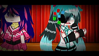 Hatsune miku × ai hoshino | Miku sad | gacha club | singer songs ! 🎶 #justkonten