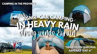 [13] camping in heavy rain & very strong winds / trying decathlon tent /  camping in 🇵🇭 negros occ