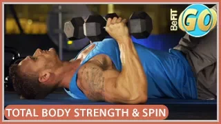 Total Body Strength & Spin Routine: BeFiT GO- 15 Min