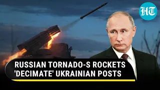 Putin's Deadly Tornado-S Rockets and Drones 'Blow Up' Ukrainian Artillery In Kupyansk | Watch