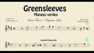 Greensleeves Sheet Music for Tenor and Soprano Saxophone What Child is this Mangas Verdes