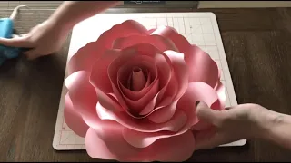 DIY Ann's Medium Paper Rose  (FREE TEMPLATE)