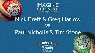 World Indoor Bowls Championship 2024 Nick Brett & Greg Harlow vs Paul Nicholls & Tim Stone - Day …