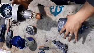 تغيير موبينة صاروخ بوش 9 بوصة How to replace armature  for Bosch angle grinder