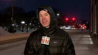 Sports anchor gives brutally honest report about brutally cold blizzard conditions